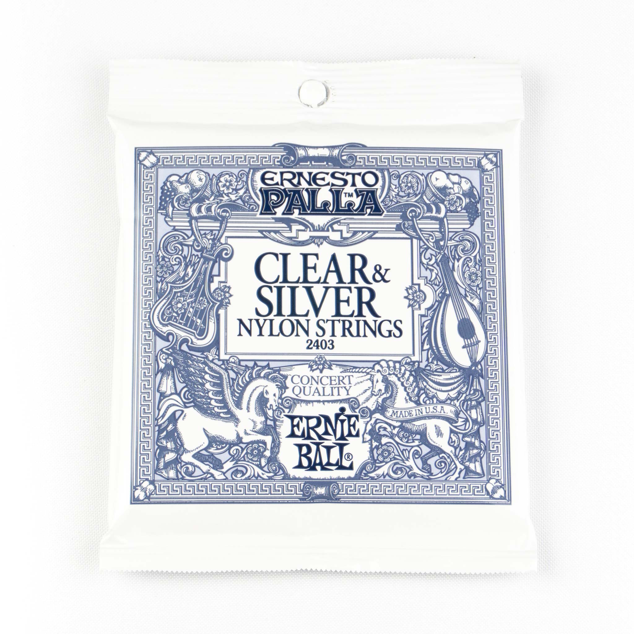 Ernie Ball 2403 Clear & Silver Nylon Strenge til Klassisk Guitar - BORG SOUND